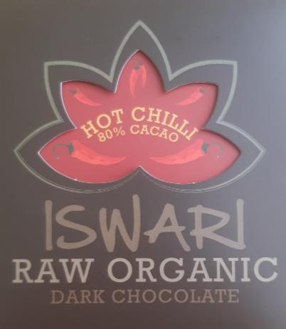 Fotografie - Iswari Raw dark 80 % chocolate hot chilli