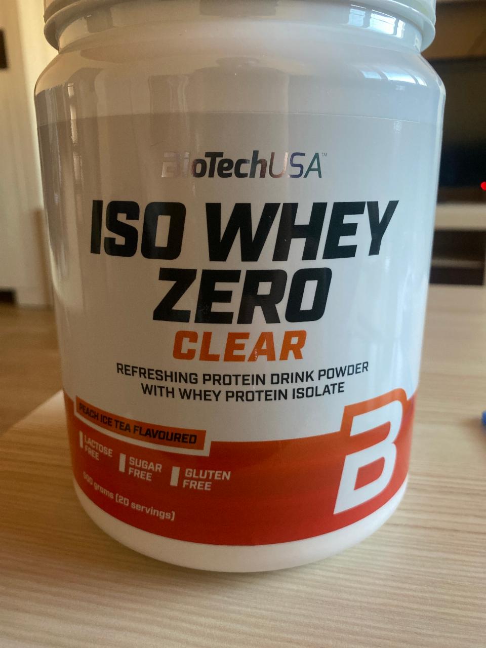 Fotografie - ISO Whey Zero Clear Peach ice tea flavoured BioTechUSA