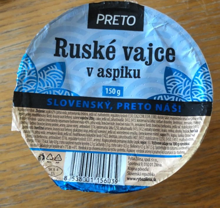 Fotografie - Ruské vajce v aspiku Preto