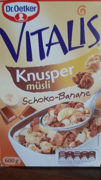 Fotografie - Vitalis Knüsper müsli Schoko + banane Dr.Oetker