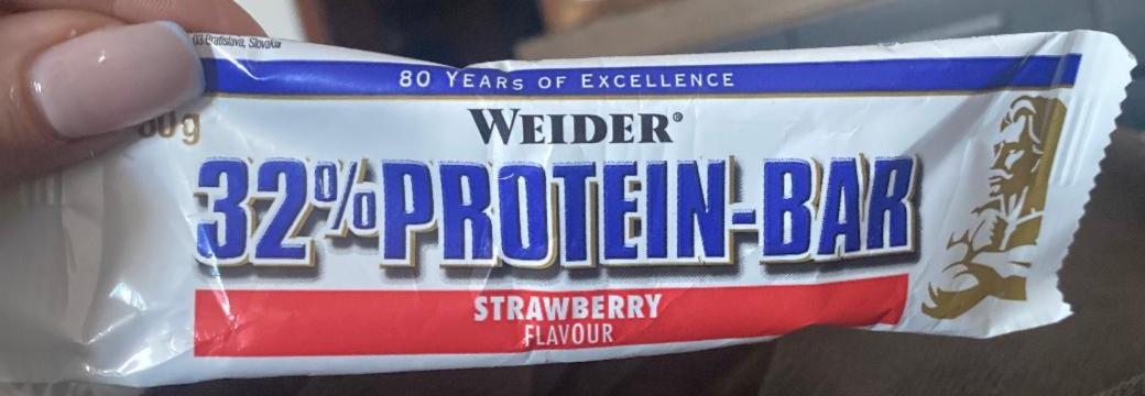 Fotografie - Weider 32% Protein bar Strawberry