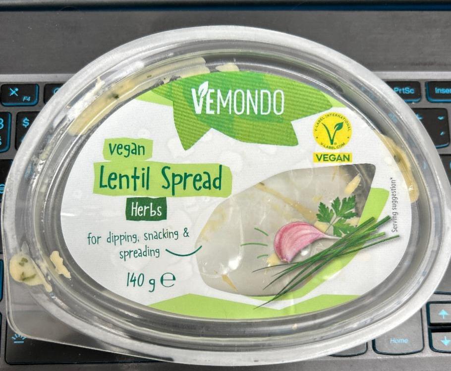 Fotografie - Vegan Lentil Spread Herbs Vemondo