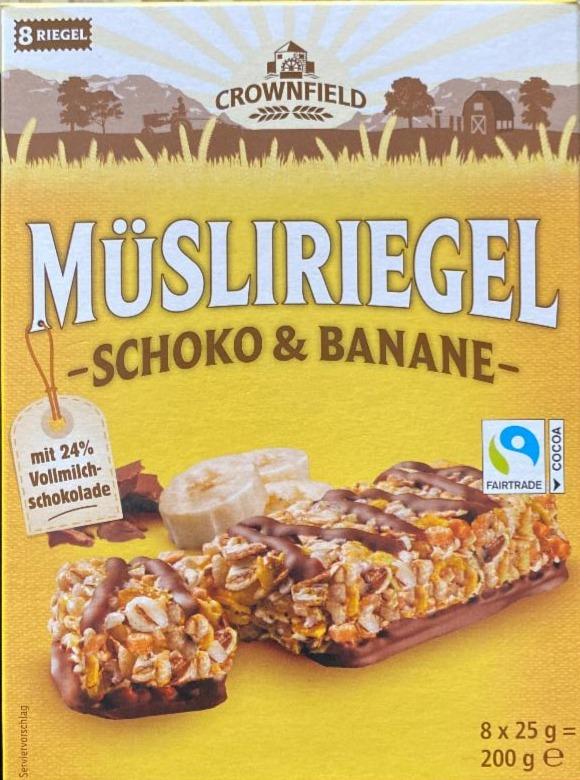 Fotografie - Müsliriegel schoko & banane Crownfield