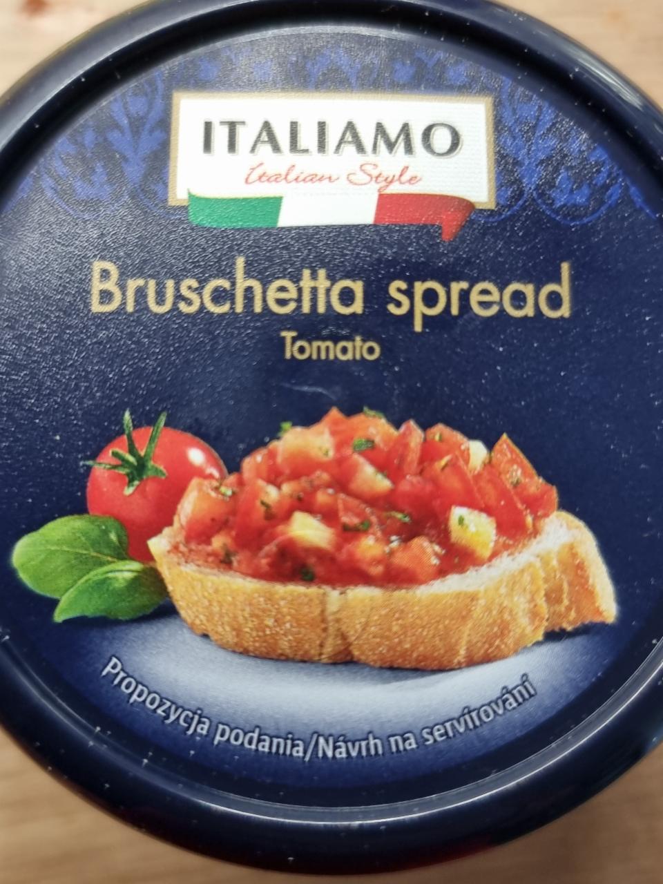 Bruschetta spread tomato Italiamo - kalórie, kJ a nutričné hodnoty