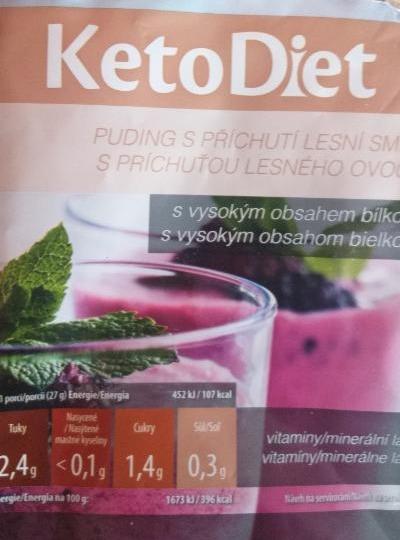 Fotografie - ketodiet puding s príchuťou lesného ovocia