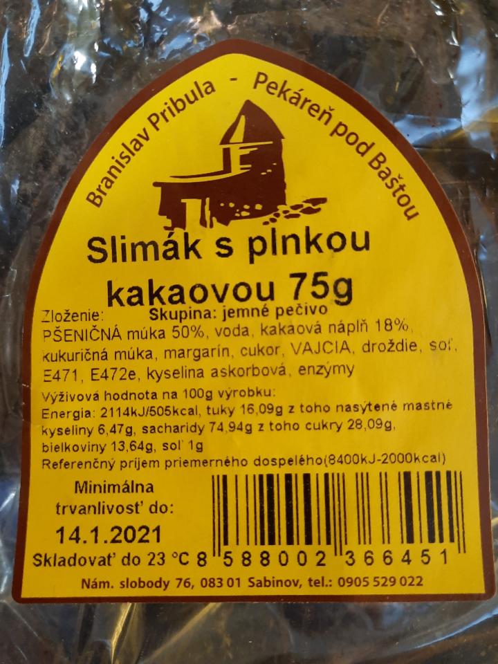 Fotografie - Slimák s plnkou kakaovou