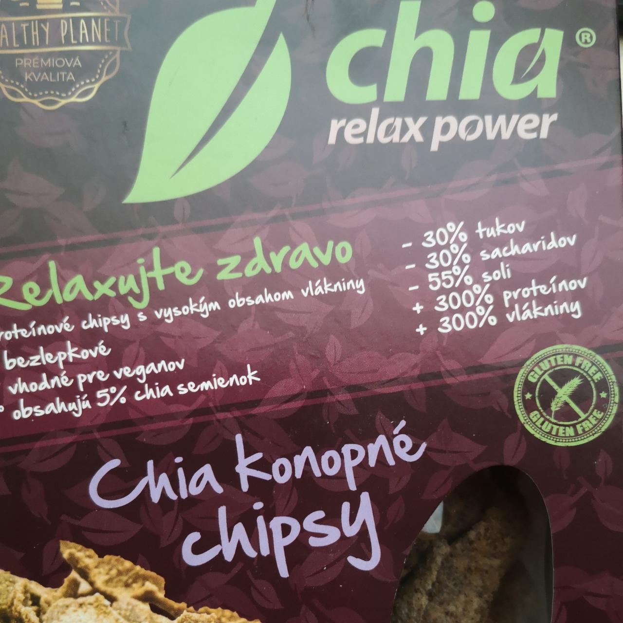 Fotografie - Chia relax power Chia konopne chipsy