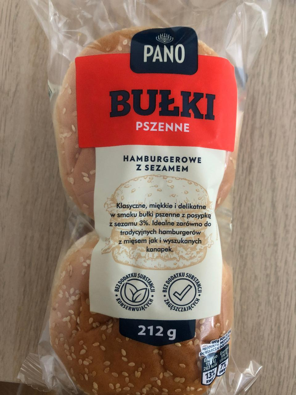 Fotografie - Bułki pszenne Hamburgerowe z sezamem Pano