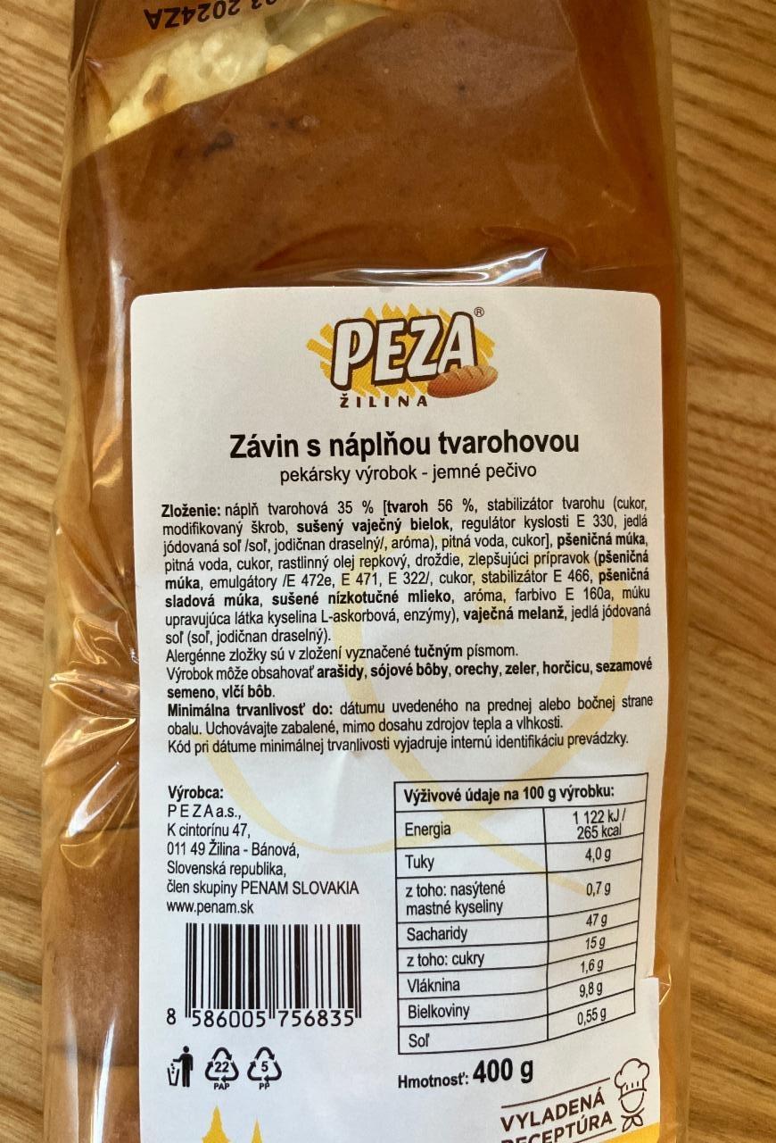 Fotografie - Závin s náplňou tvarohovou Peza