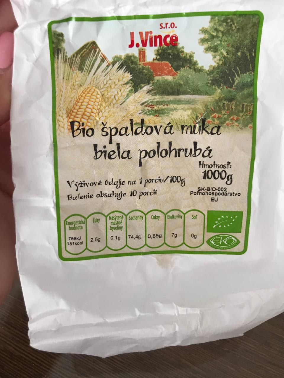 Fotografie - bio špaldova muka polohruba biela