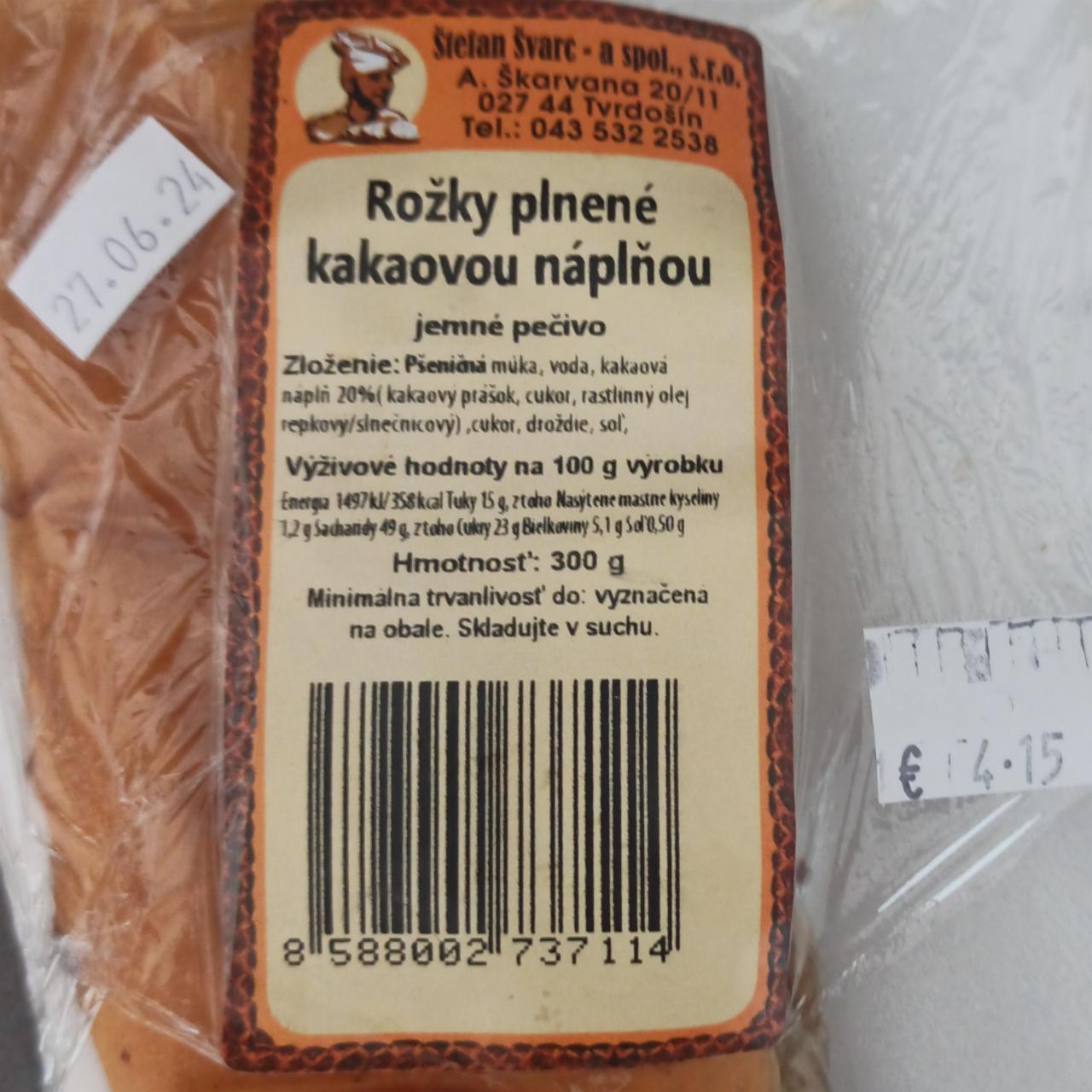 Fotografie - rožky plnené kakaovou náplňou Švarc