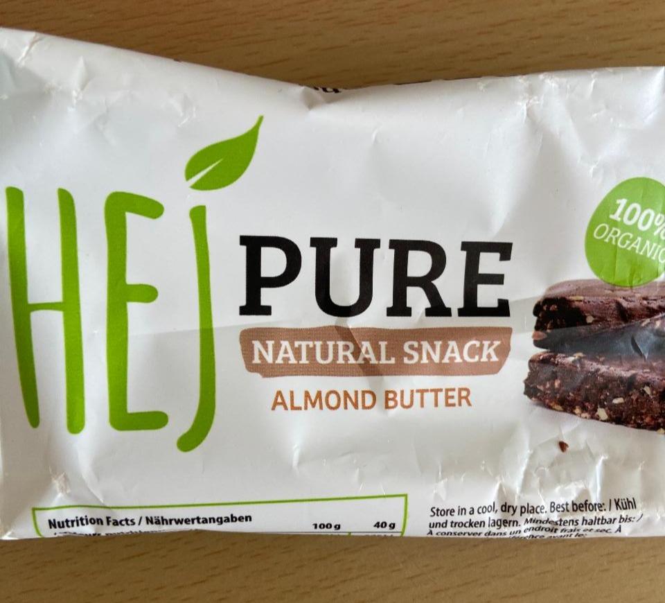 Fotografie - HEJ Pure natural snack almond butter