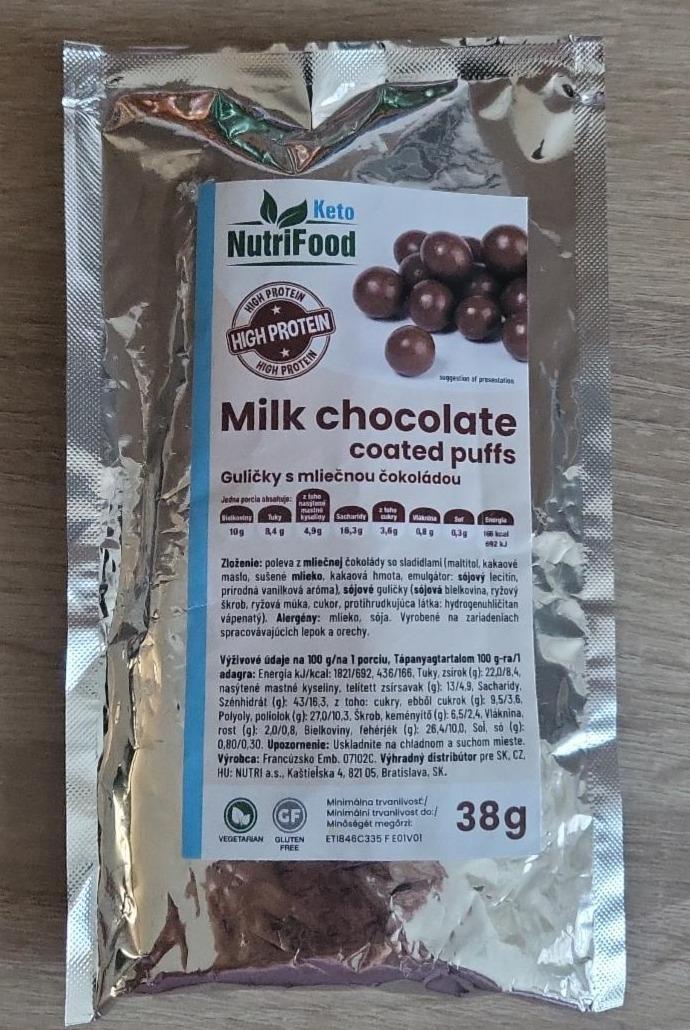 Fotografie - Milk chocolate coated puffs Nutrifood