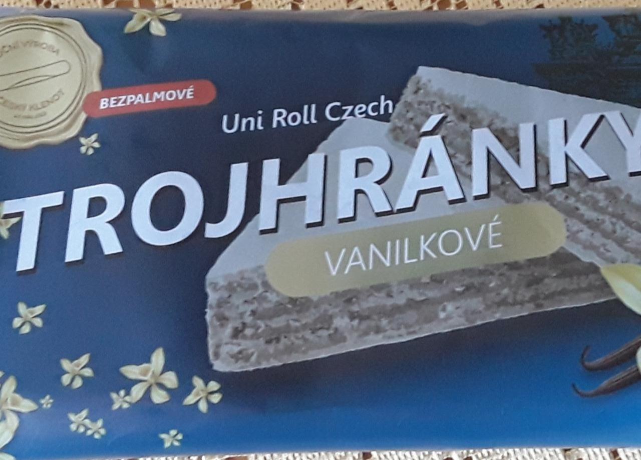 Fotografie - Trojhránky vanilkové bezpalmové Uni Roll Czech