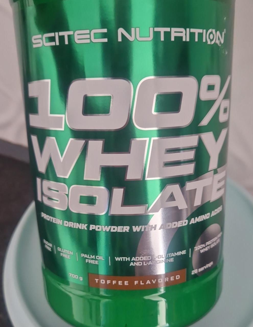 Fotografie - 100% Whey Isolate Toffee Flavored Scitec Nutrition
