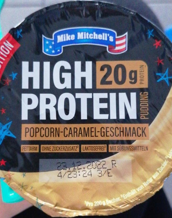 Fotografie - High protein pudding popcorn-caramel-geschmack Mike Mitchell's