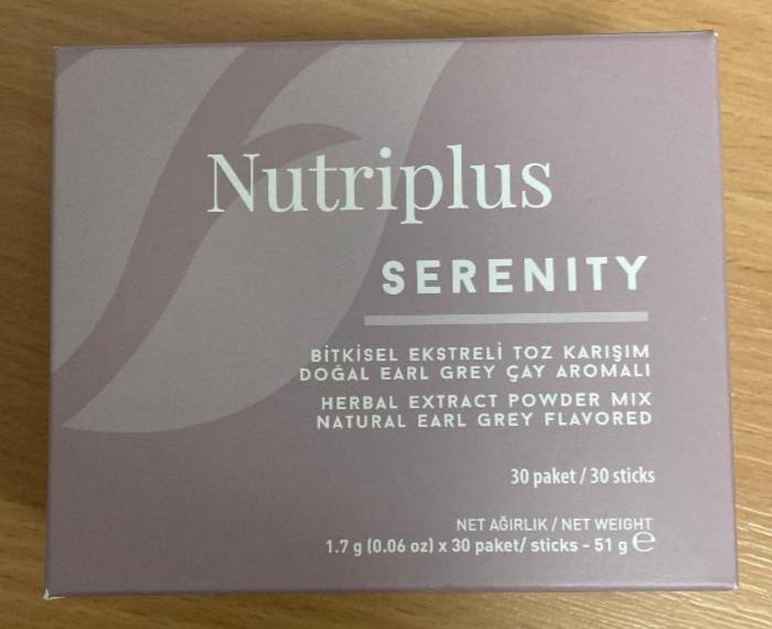 Fotografie - Serenity Natural Earl Grey flavored Nutriplus