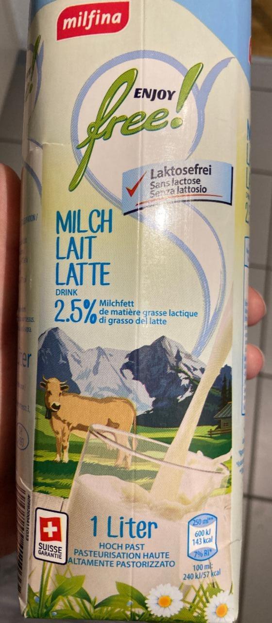 Fotografie - Milch 2,5% Laktosefrei Milfina