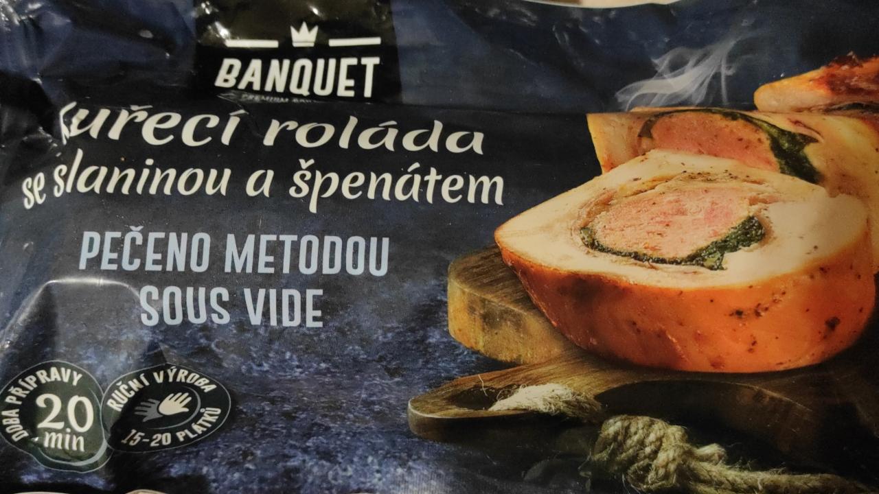 Fotografie - Kuřecí roláda se slaninou a špenátem Sous Vide Banquet