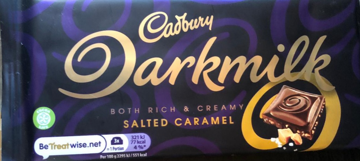 Fotografie - hořká čokoláda s kousky slabého karamelu Cadbury