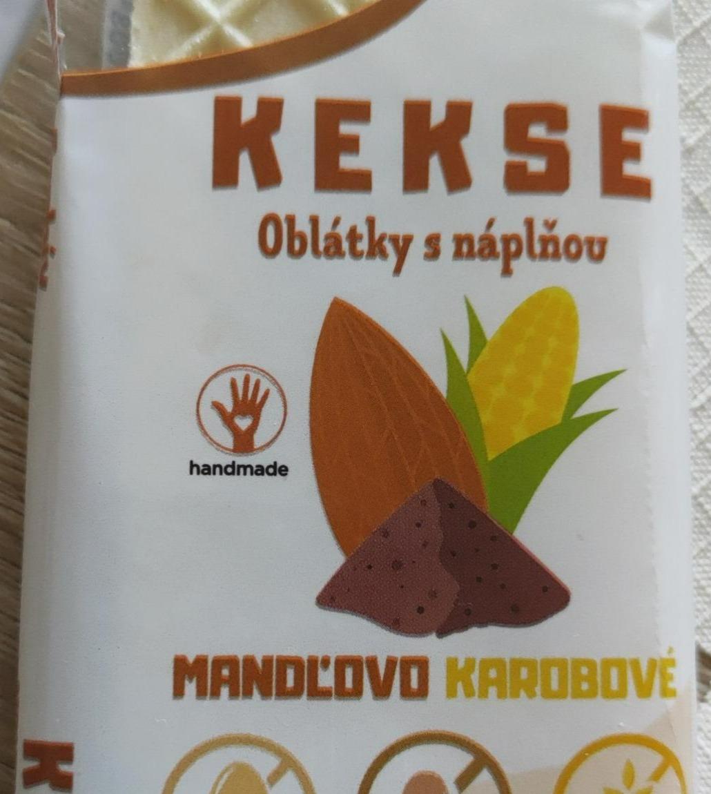 Fotografie - Kekse oblátky s náplňou mandľovo karobové