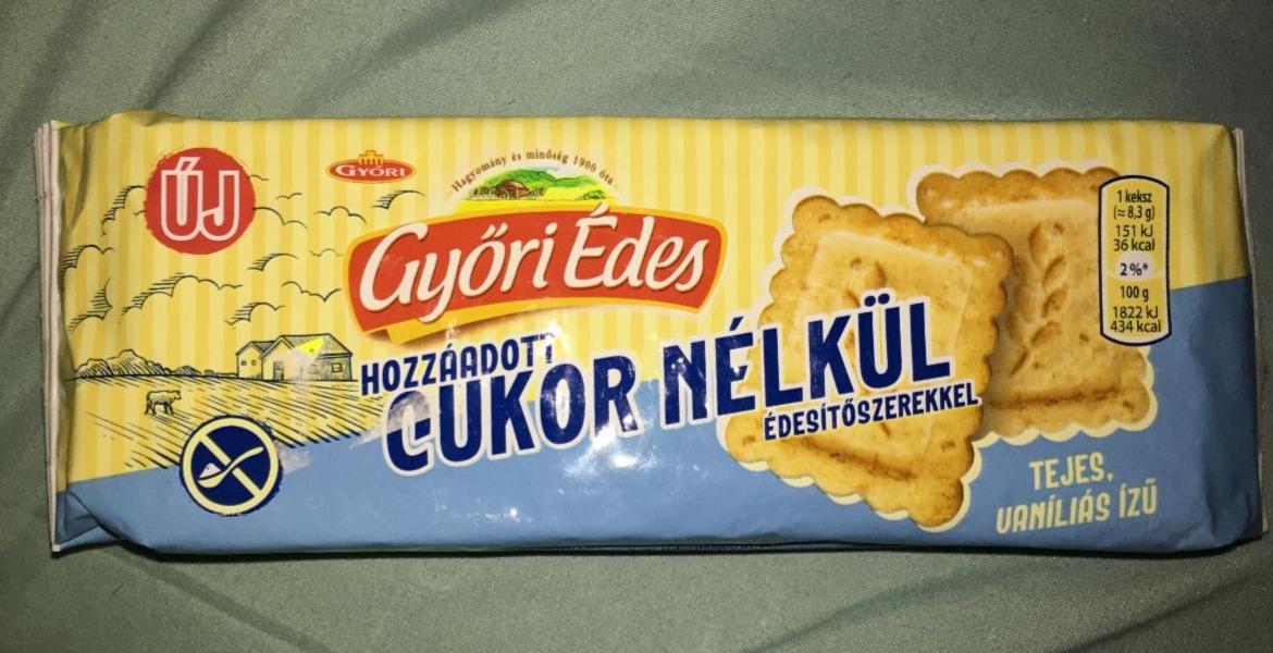 Fotografie - Györi Édes Hozzáadott cukor nélkül Édesítőszerekkel Tejes, vaníliás izű