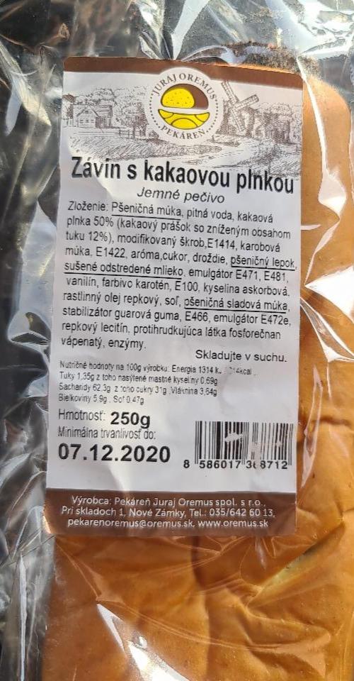 Fotografie - Závin s kakaovou plnkou Oremus