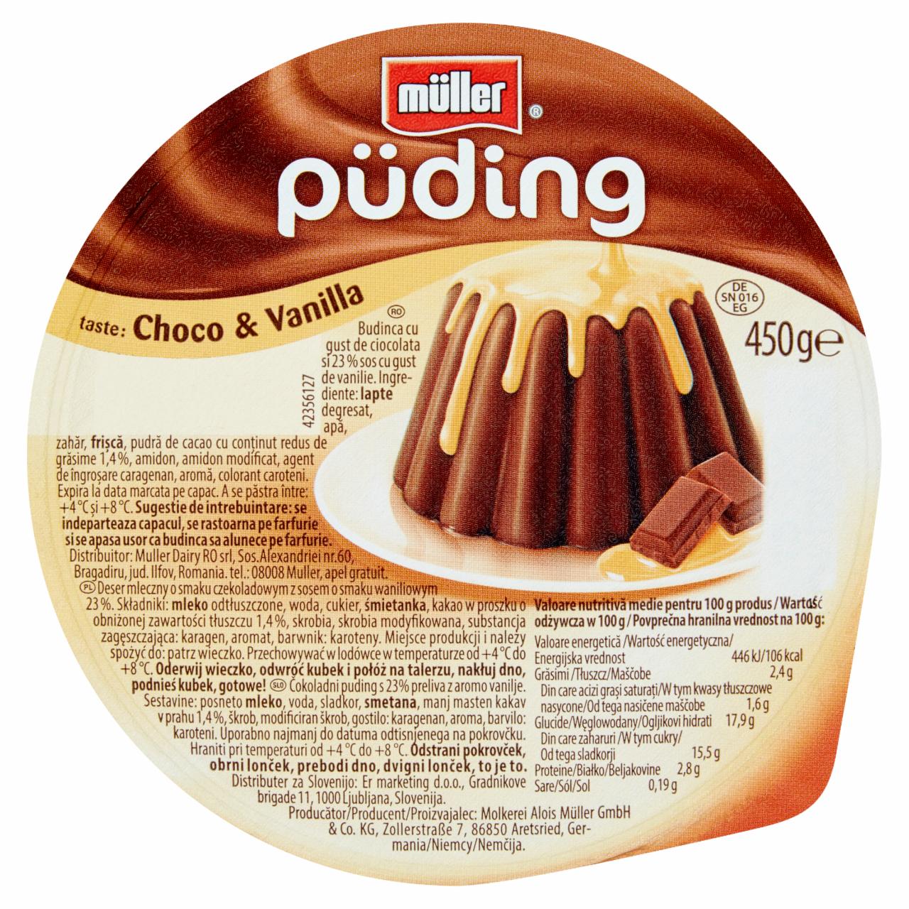 Fotografie - MÜLLER Schoko Pudding mit VanillaSose