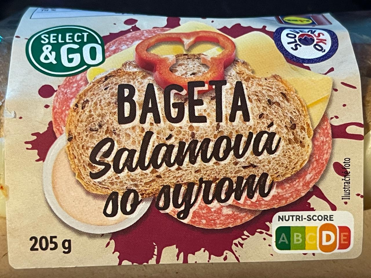 Fotografie - Bageta Salámová so syrom Select&Go