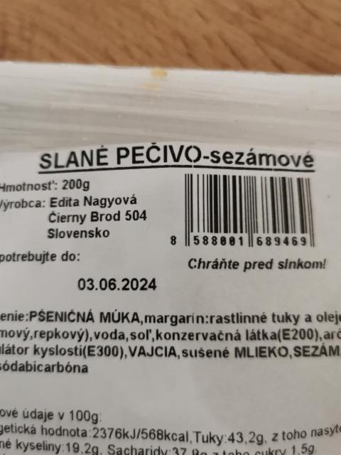 Fotografie - Slané pečivo-sezámové