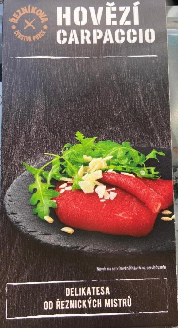 Fotografie - hovězí carpaccio Řezníkova čerstvá porce