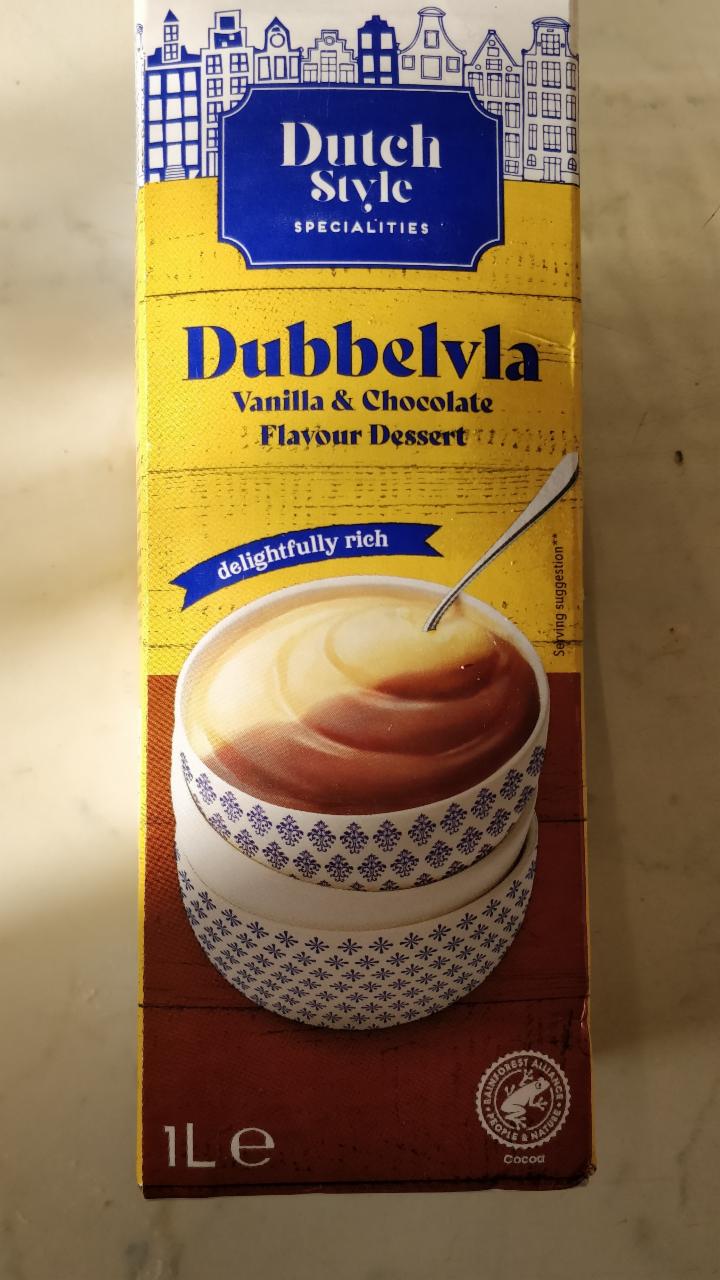 Fotografie - Dubbelvla Vanilla & Chocolate Flavour Dessert Dutch Style Specialities