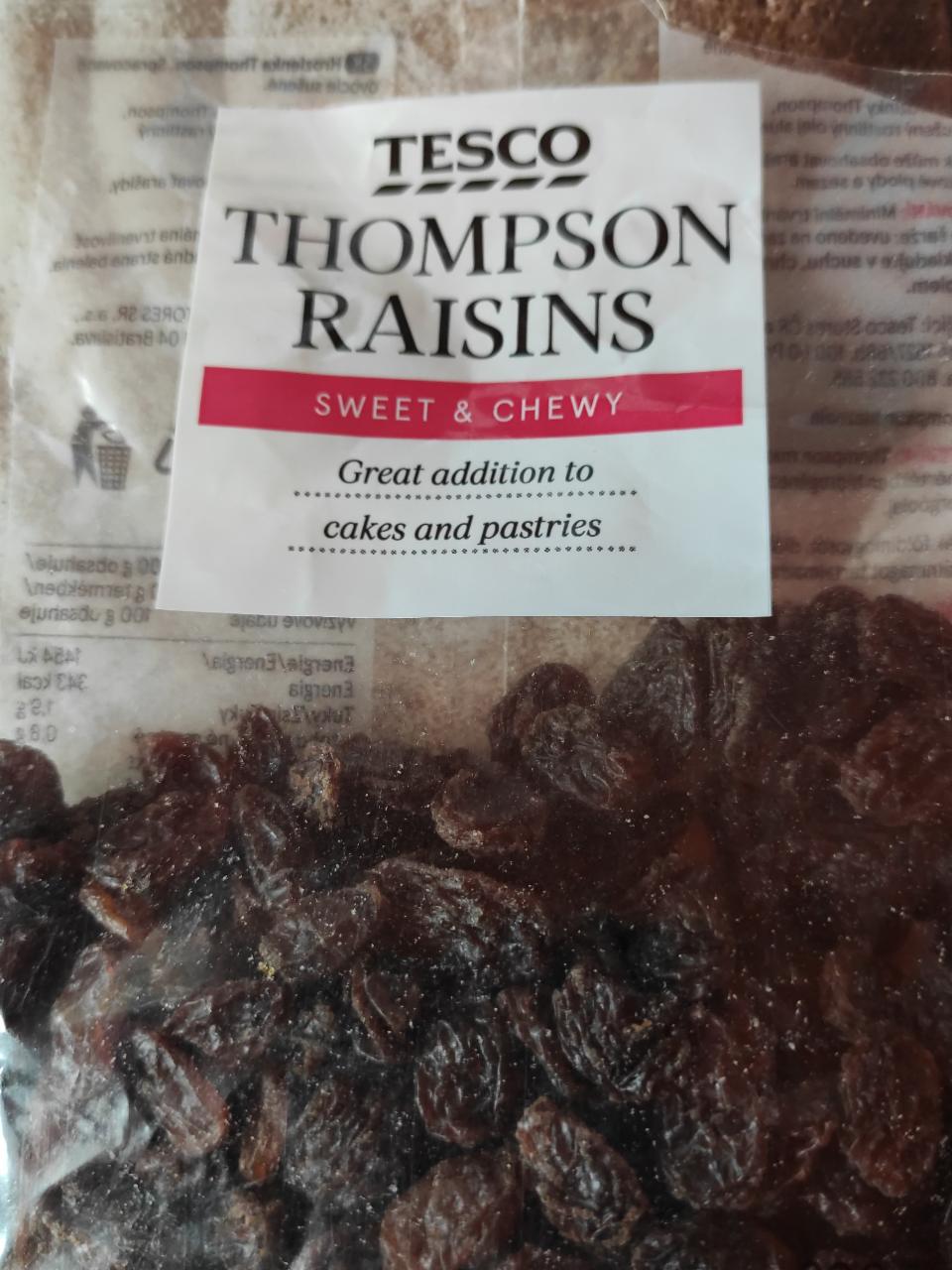 Fotografie - Thompson Raisins sweet & chewy Tesco