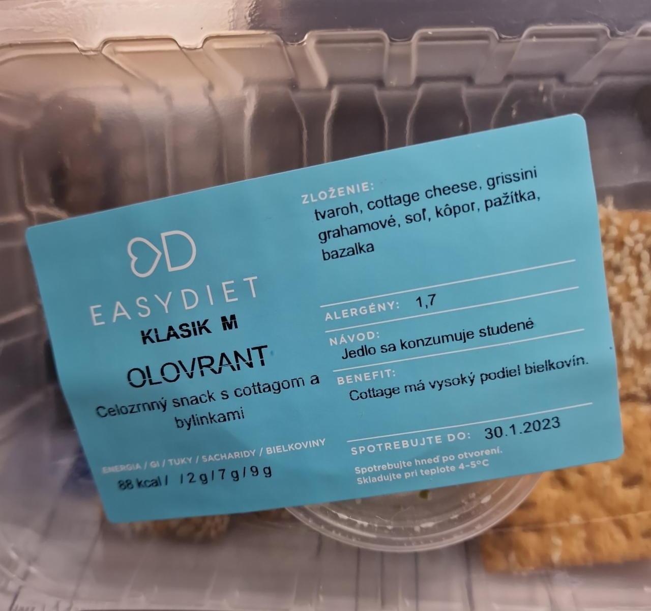 Fotografie - Celozrnný snack s cottagom a bylinkami EasyDiet