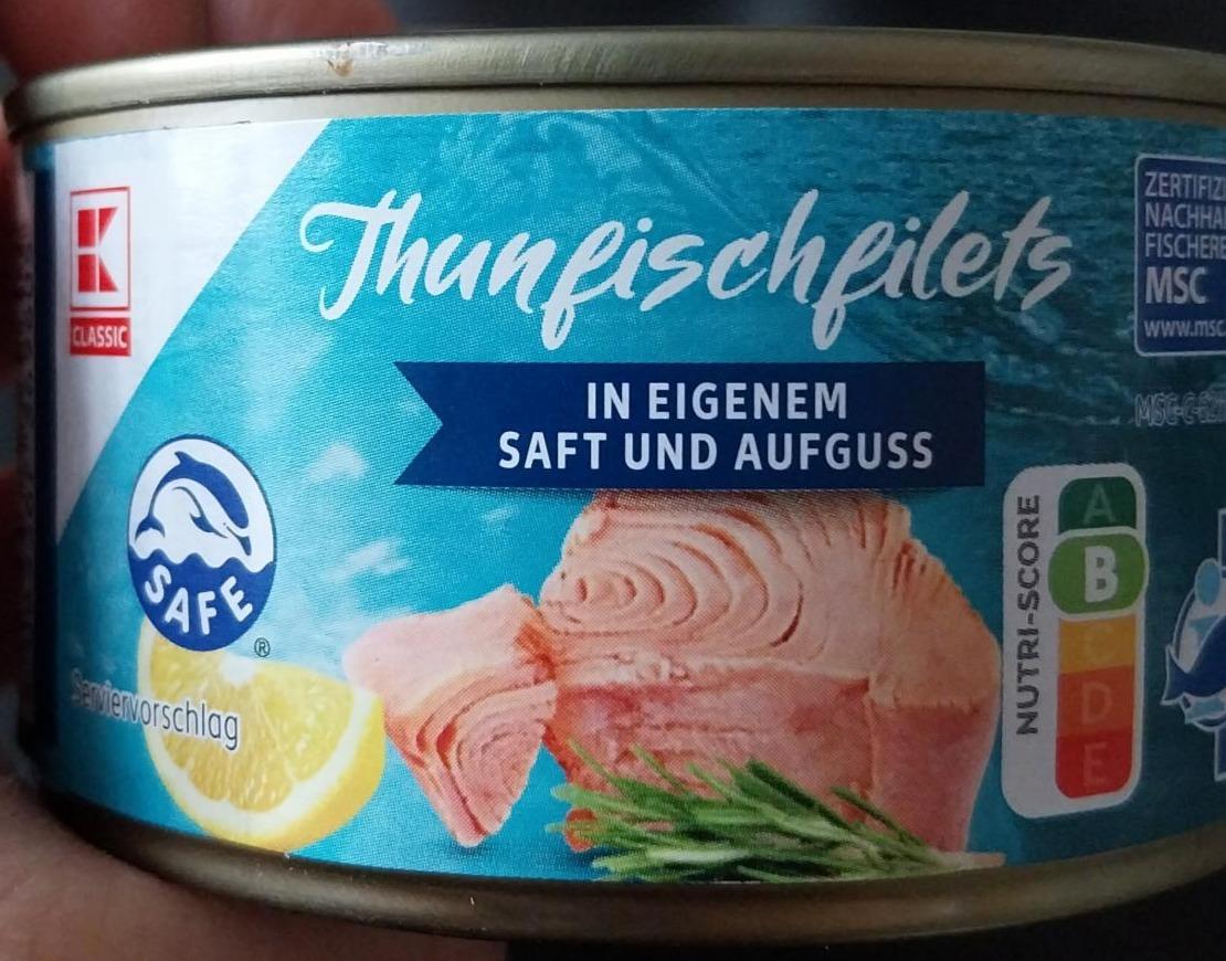 Fotografie - Thunfischfilets in eigenem saft und Aufguss K-Classic