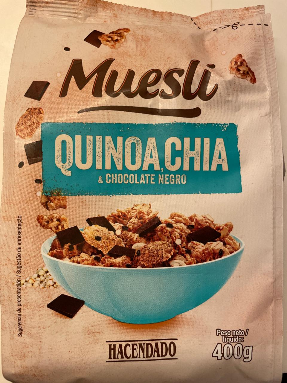 Fotografie - Muesli Quinoa, Chia & Chocolate negro Hacendado