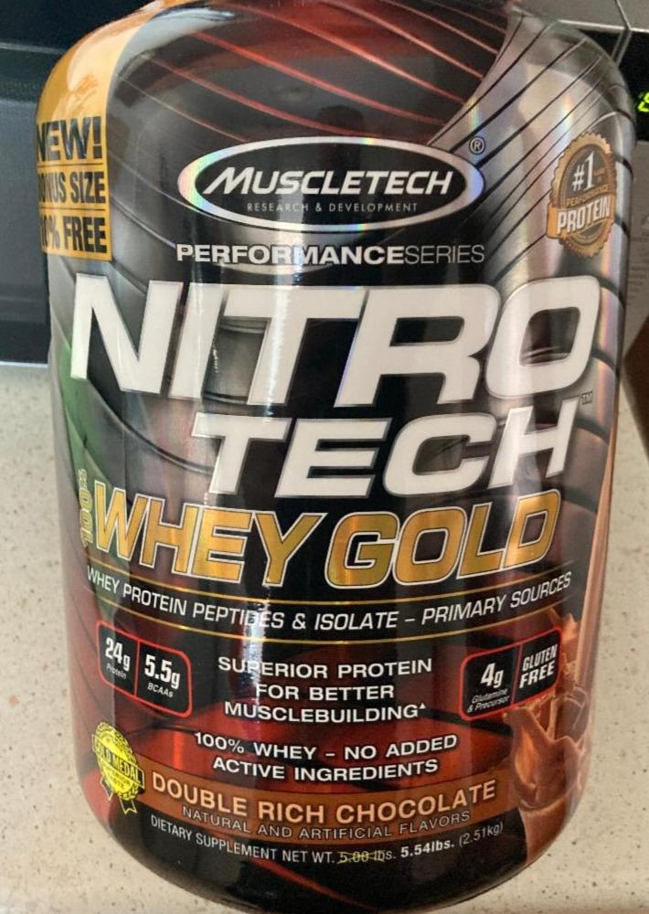 Fotografie - NitroTech Whey Gold Double Rich Chocolate
