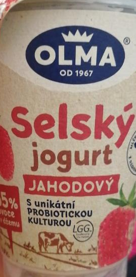 Fotografie - Selský jogurt jahodový Olma