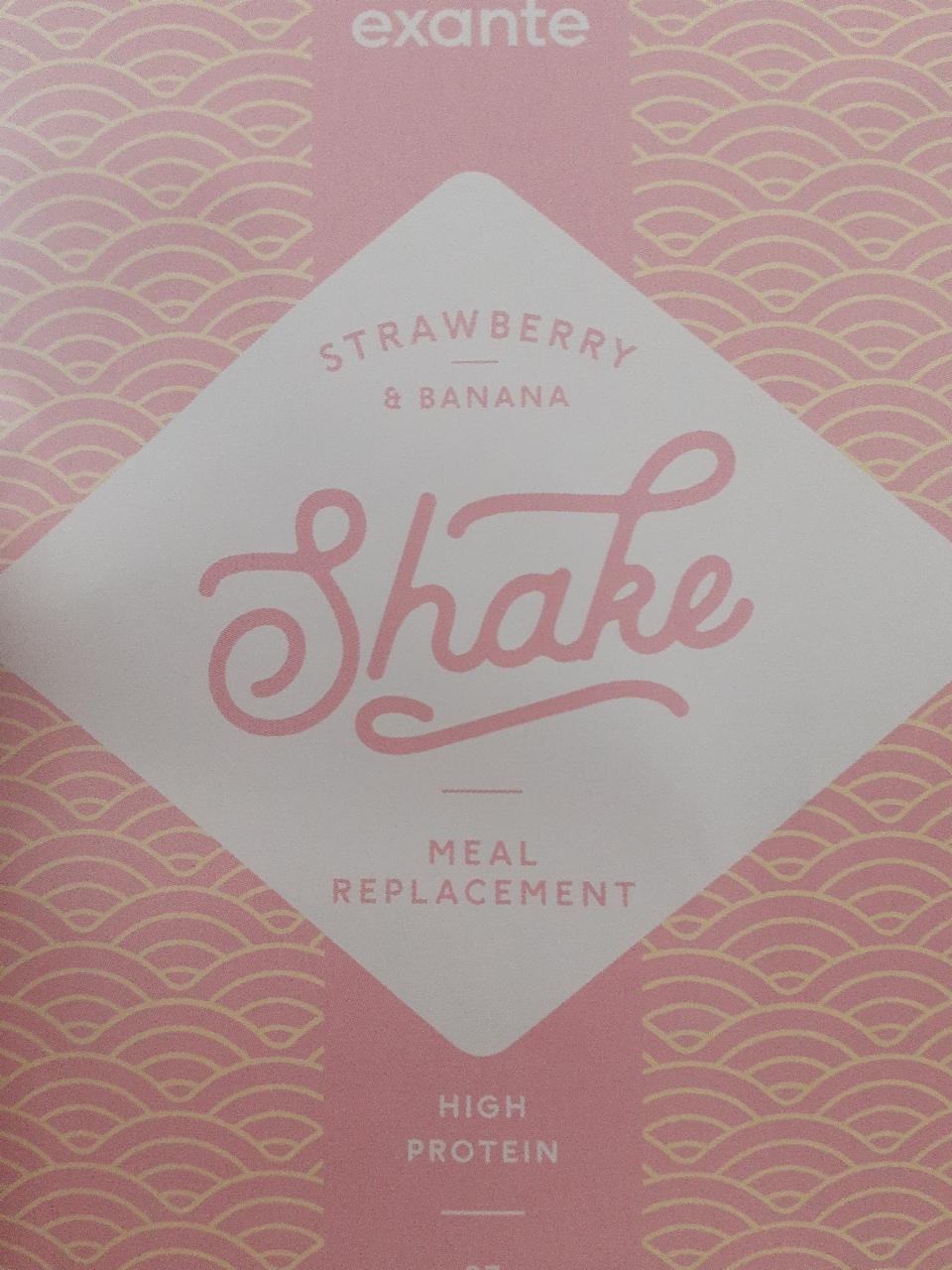 Fotografie - Shake Strawberry & banana Meal replacement Exante