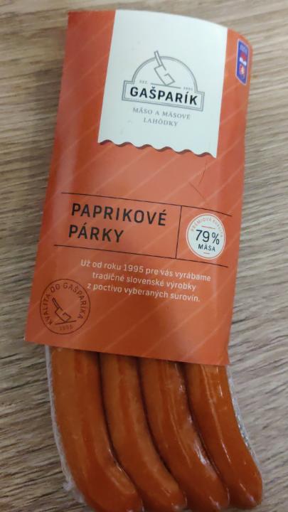 Fotografie - Paprikové párky Gašparík 79% mäsa
