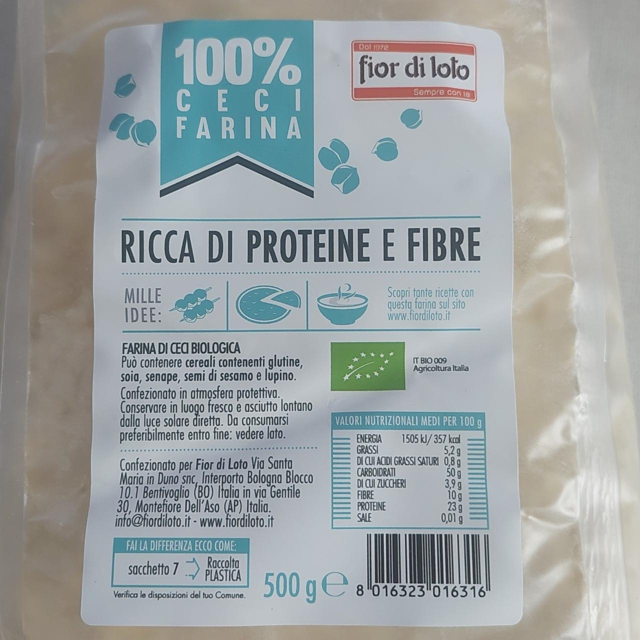 Fotografie - Bio Farina di Ceci ricca di proteine e fibre Fior di Loto