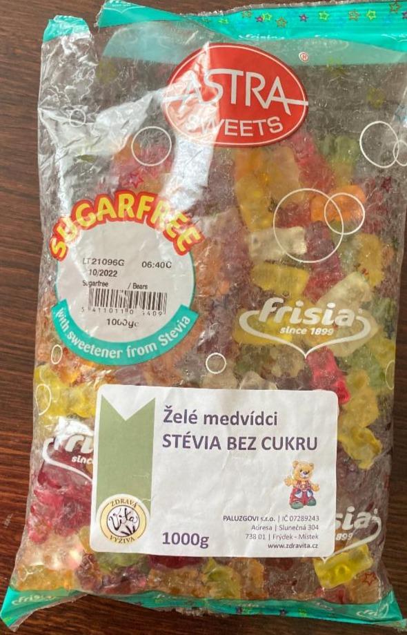 Fotografie - Želé medvídci Stévia bez cukru Astra Sweets