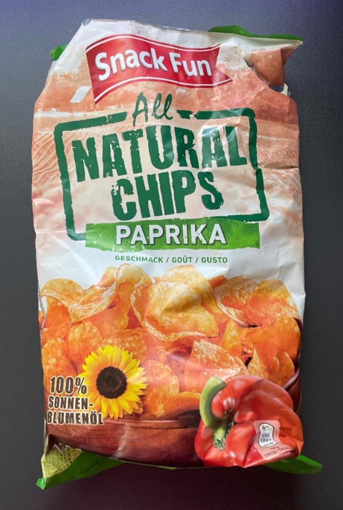 Fotografie - All Natural Chips Paprika Snack Fun