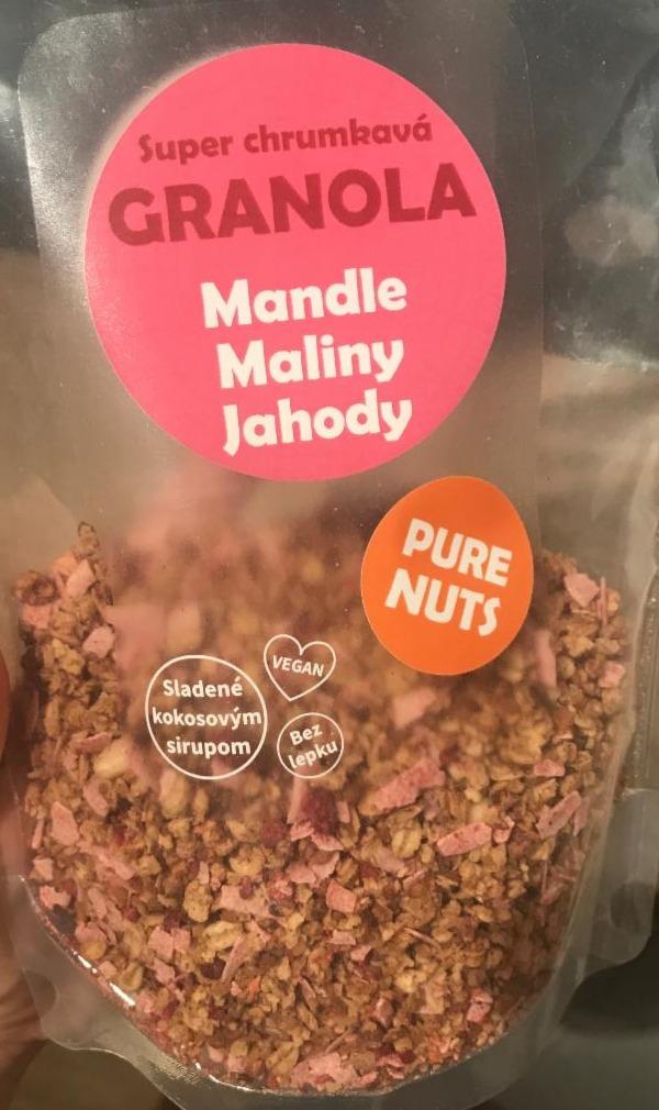 Fotografie - Granola Mandle Maliny Jahody Pure Nuts