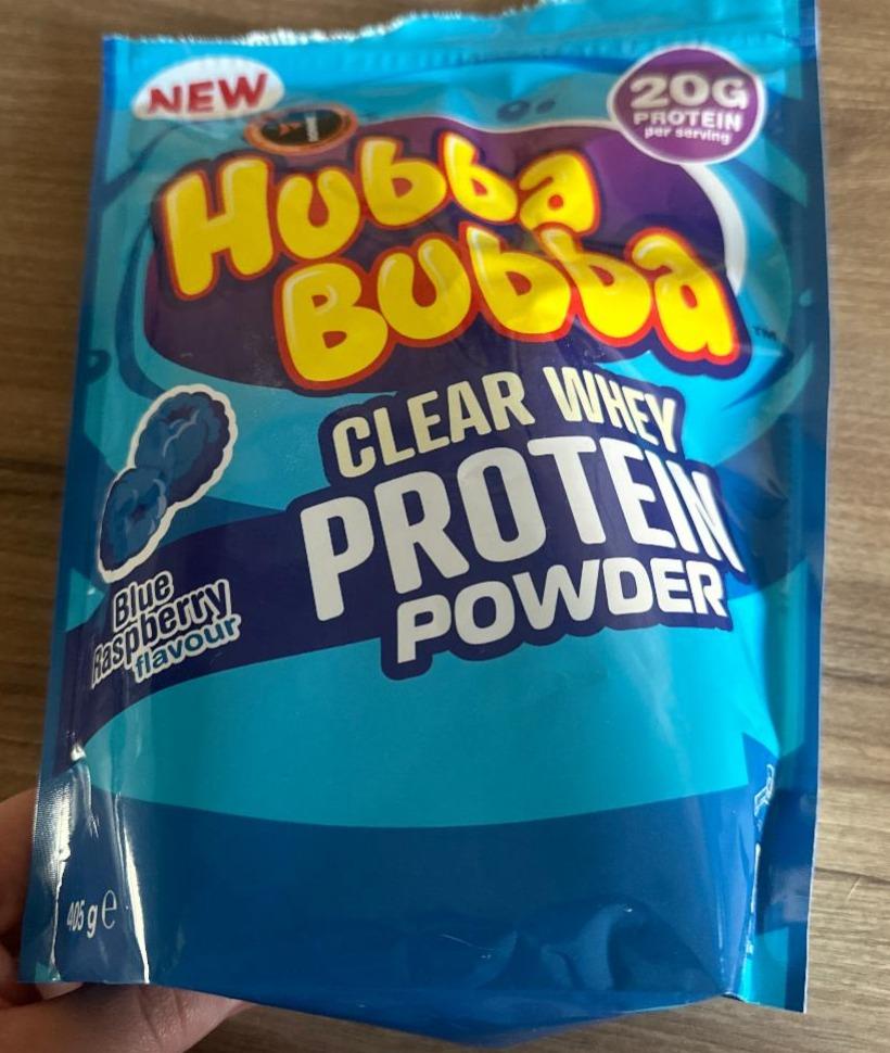 Fotografie - Hubba Bubba Clear Whey Protein Powder Blue Raspberry flavour