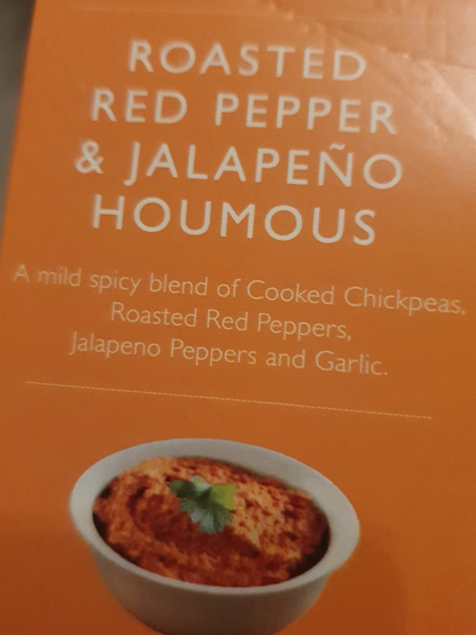 Fotografie - roasted red pepper & jalapeno houmous