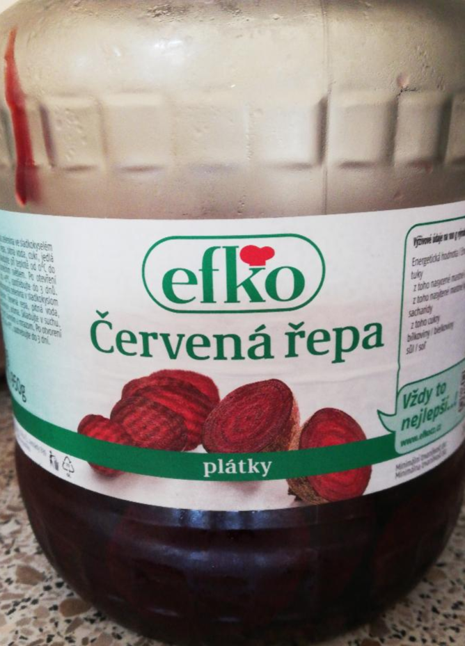 Fotografie - Červená řepa plátky Efko