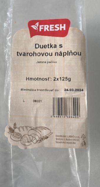 Fotografie - Duetka s tvarohovou náplňou Fresh