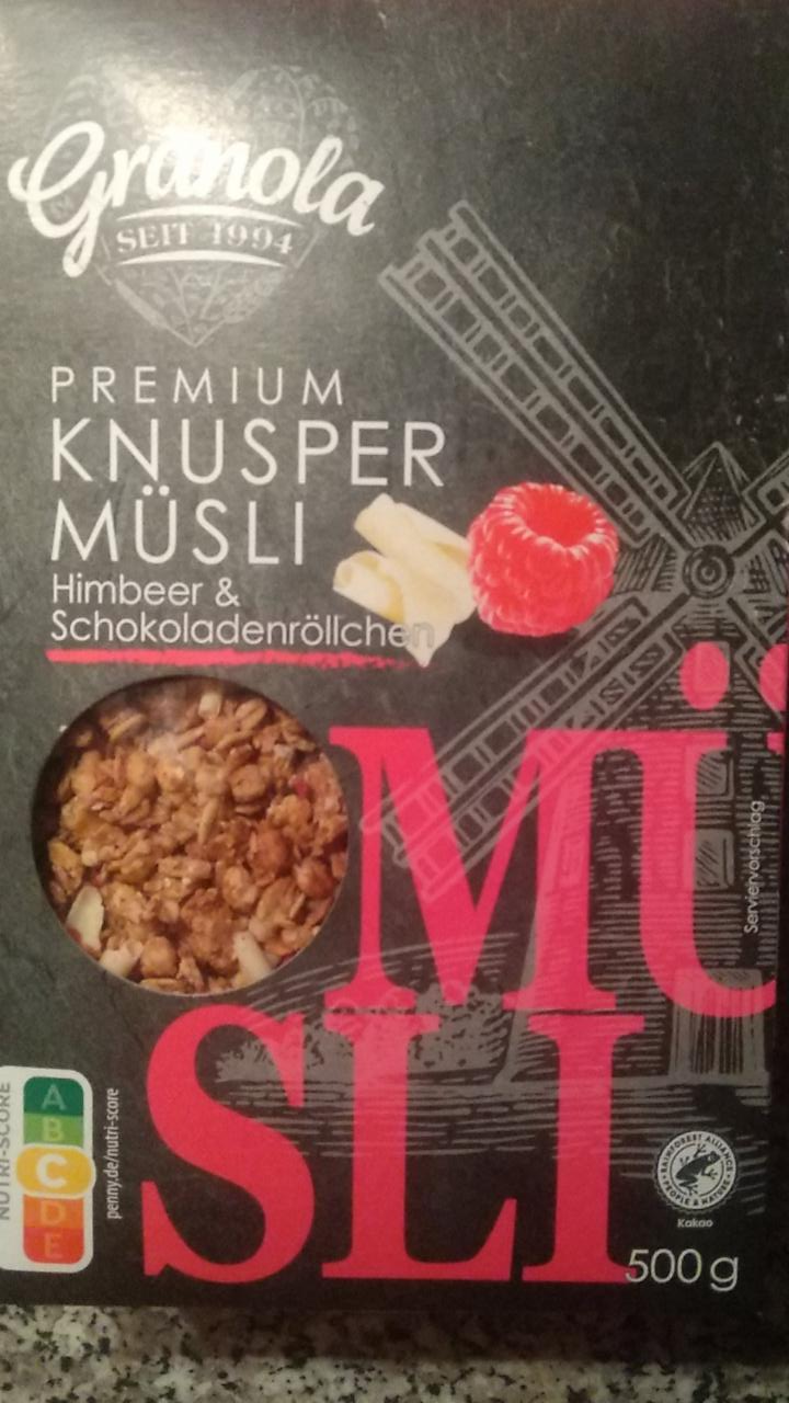 Fotografie - Knusper Müsli malina, biela čokoláda