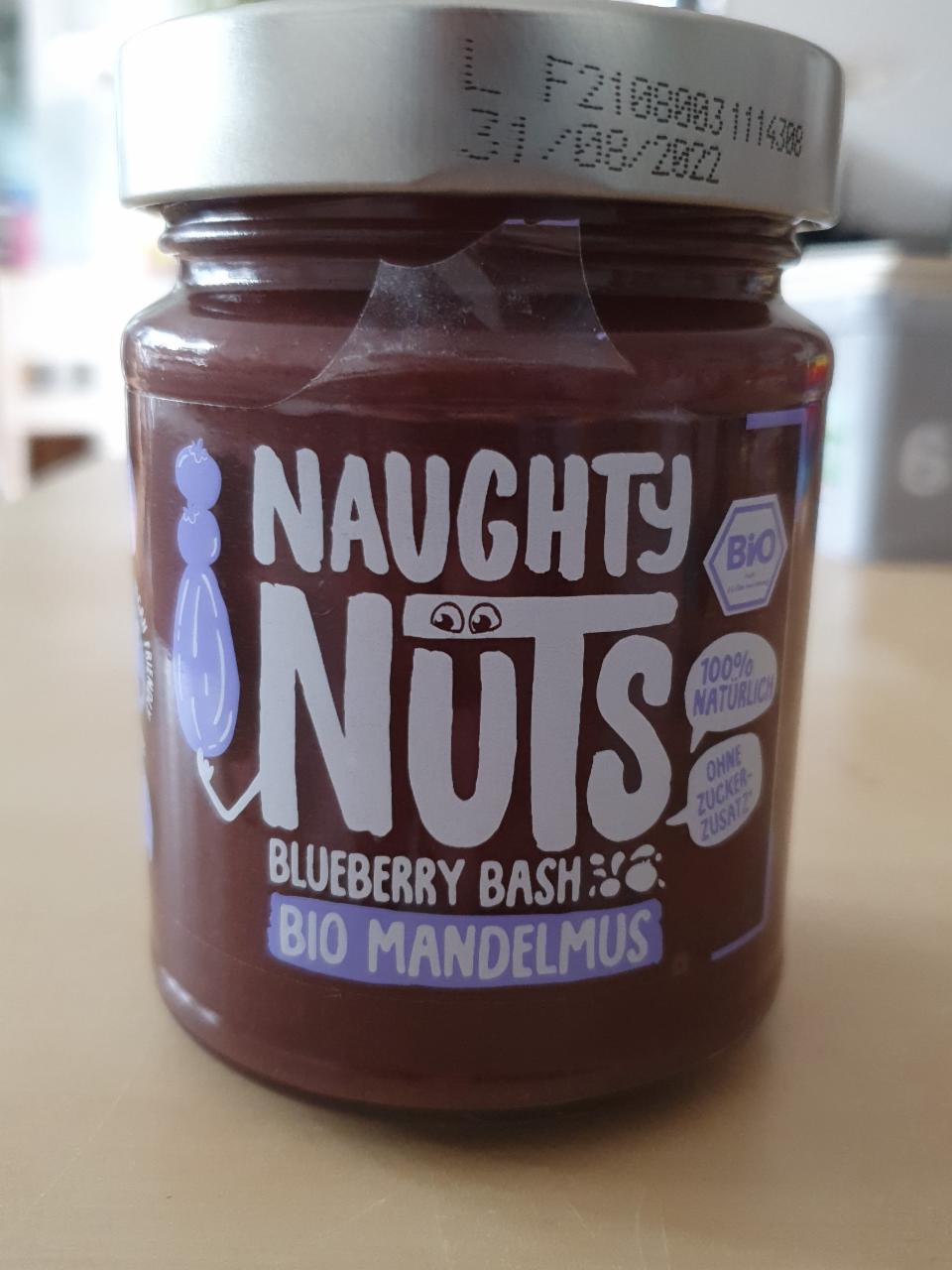 Fotografie - Naughty Nuts Blueberry Bash Bio Mandelmus